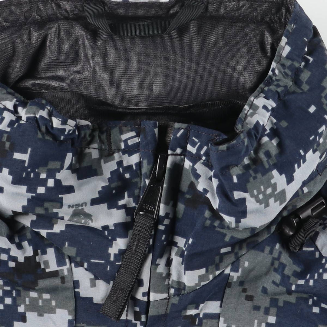 Genuine US military surplus camouflage pattern NWU digital camo military Gore-Tex parka, made in USA, small-short (equivalent to men's S). Nylon navy blue type Vintage Second Hand