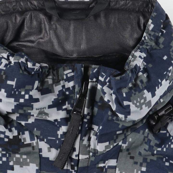 Genuine US military surplus camouflage pattern NWU digital camo military Gore-Tex parka, made in USA, small-short (equivalent to men's S). Nylon navy blue type Vintage Second Hand