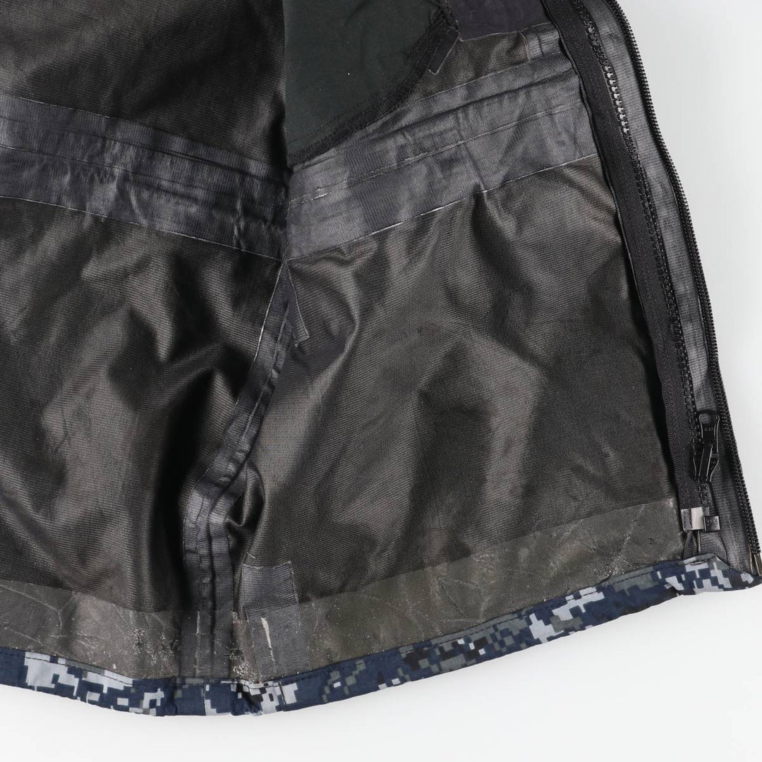 Genuine US military surplus camouflage pattern NWU digital camo military Gore-Tex parka, made in USA, small-short (equivalent to men's S). Nylon navy blue type Vintage Second Hand