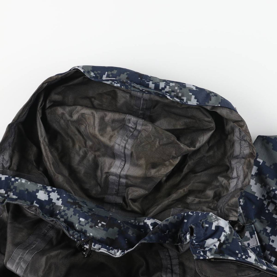 Genuine US military surplus camouflage pattern NWU digital camo military Gore-Tex parka, made in USA, small-short (equivalent to men's S). Nylon navy blue type Vintage Second Hand