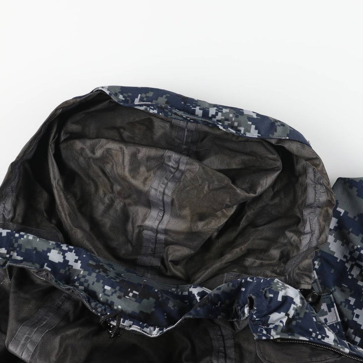 Genuine US military surplus camouflage pattern NWU digital camo military Gore-Tex parka, made in USA, small-short (equivalent to men's S). Nylon navy blue type Vintage Second Hand