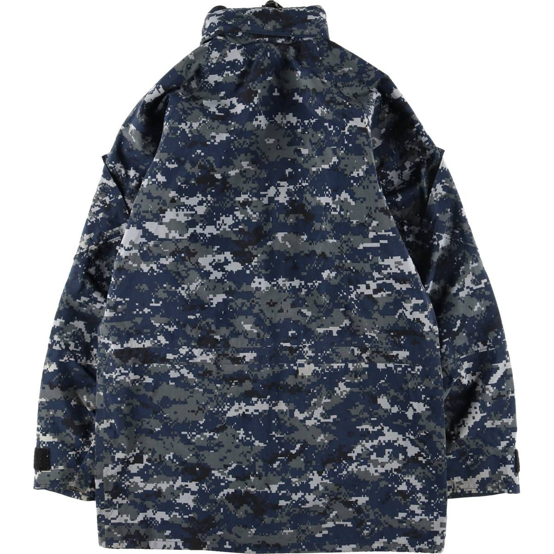 Authentic US military camouflage pattern NWU digital camo military Gore-Tex parka, made in the USA, small x-long, equivalent to men's size S Nylon navy blue type Vintage Second Hand