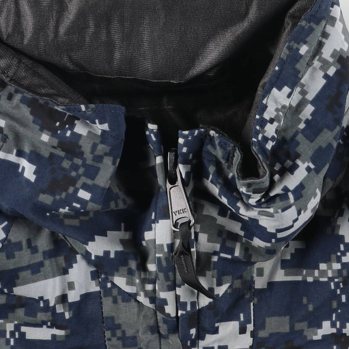 Authentic US military camouflage pattern NWU digital camo military Gore-Tex parka, made in the USA, small x-long, equivalent to men's size S Nylon navy blue type Vintage Second Hand