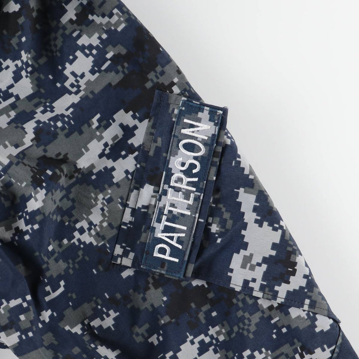 Authentic US military camouflage pattern NWU digital camo military Gore-Tex parka, made in the USA, small x-long, equivalent to men's size S Nylon navy blue type Vintage Second Hand
