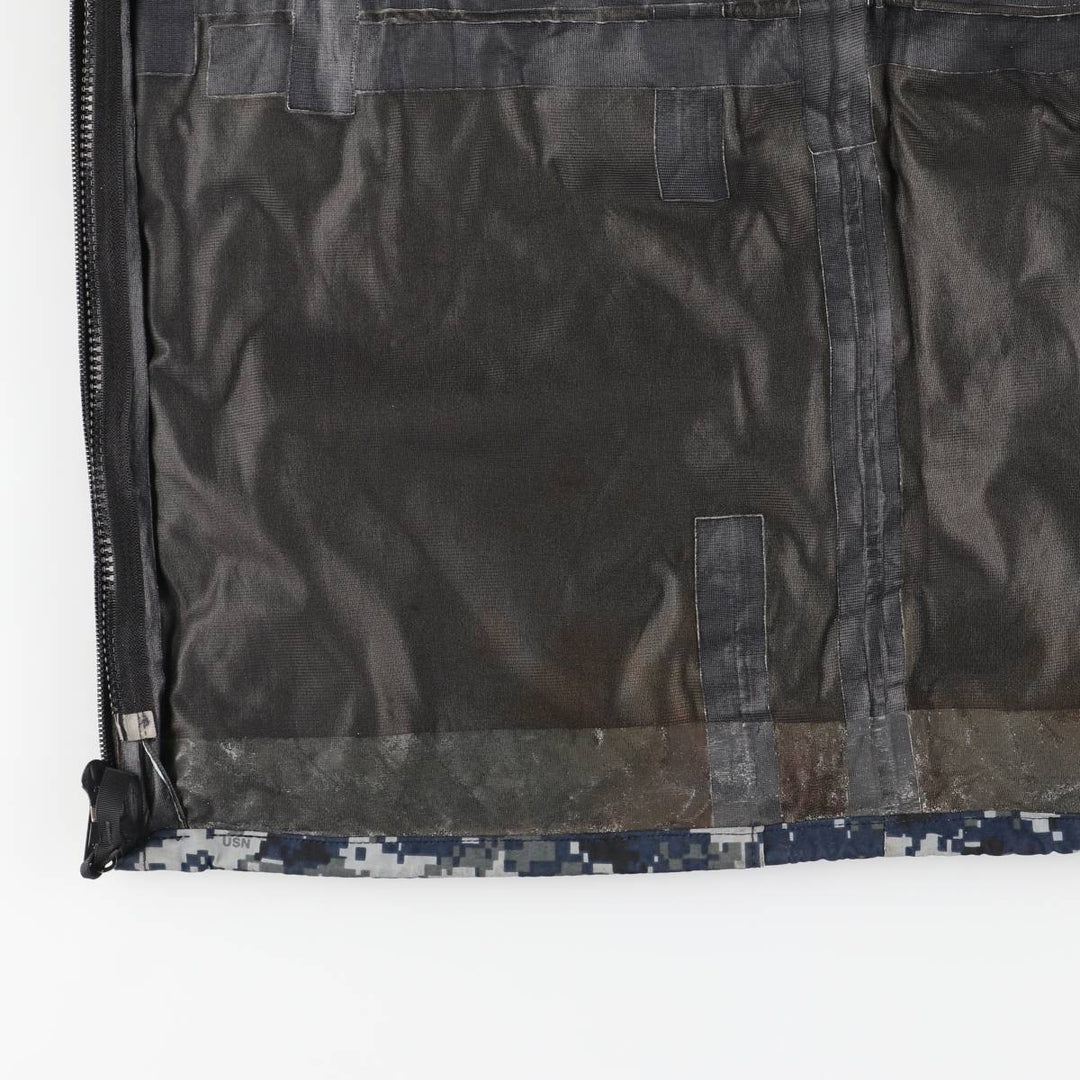 Authentic US military camouflage pattern NWU digital camo military Gore-Tex parka, made in the USA, small x-long, equivalent to men's size S Nylon navy blue type Vintage Second Hand