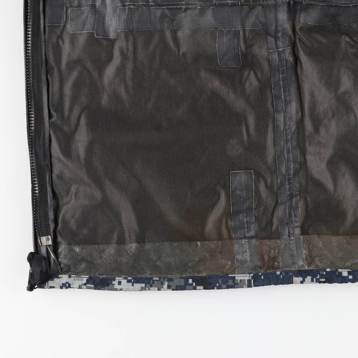 Authentic US military camouflage pattern NWU digital camo military Gore-Tex parka, made in the USA, small x-long, equivalent to men's size S Nylon navy blue type Vintage Second Hand