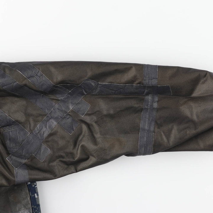 Authentic US military camouflage pattern NWU digital camo military Gore-Tex parka, made in the USA, small x-long, equivalent to men's size S Nylon navy blue type Vintage Second Hand