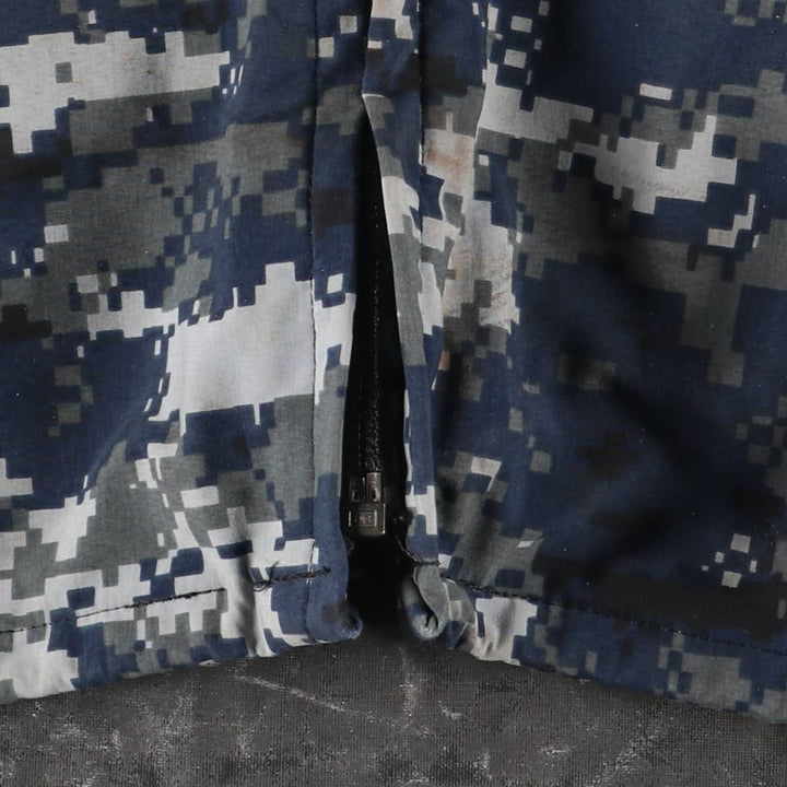 Authentic US military camouflage pattern NWU digital camo military Gore-Tex parka, made in the USA, small x-long, equivalent to men's size S Nylon navy blue type Vintage Second Hand