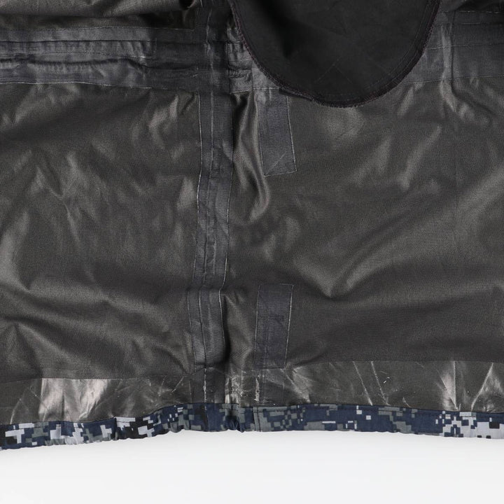 2000'S US Military Issue Camouflage Pattern NWU Digital Camo Military Gore-Tex Parka, Made in USA, Small-X-Long (Men's Size S equivalent) Nylon navy blue type Vintage Second Hand