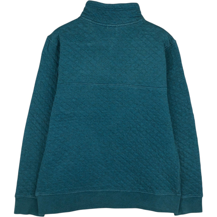 Patagonia Organic Cotton Diamond Quilted Snap-T Sweatshirt 25281FA17 (Women's Size M) cotton turquoise blue Vintage Second Hand