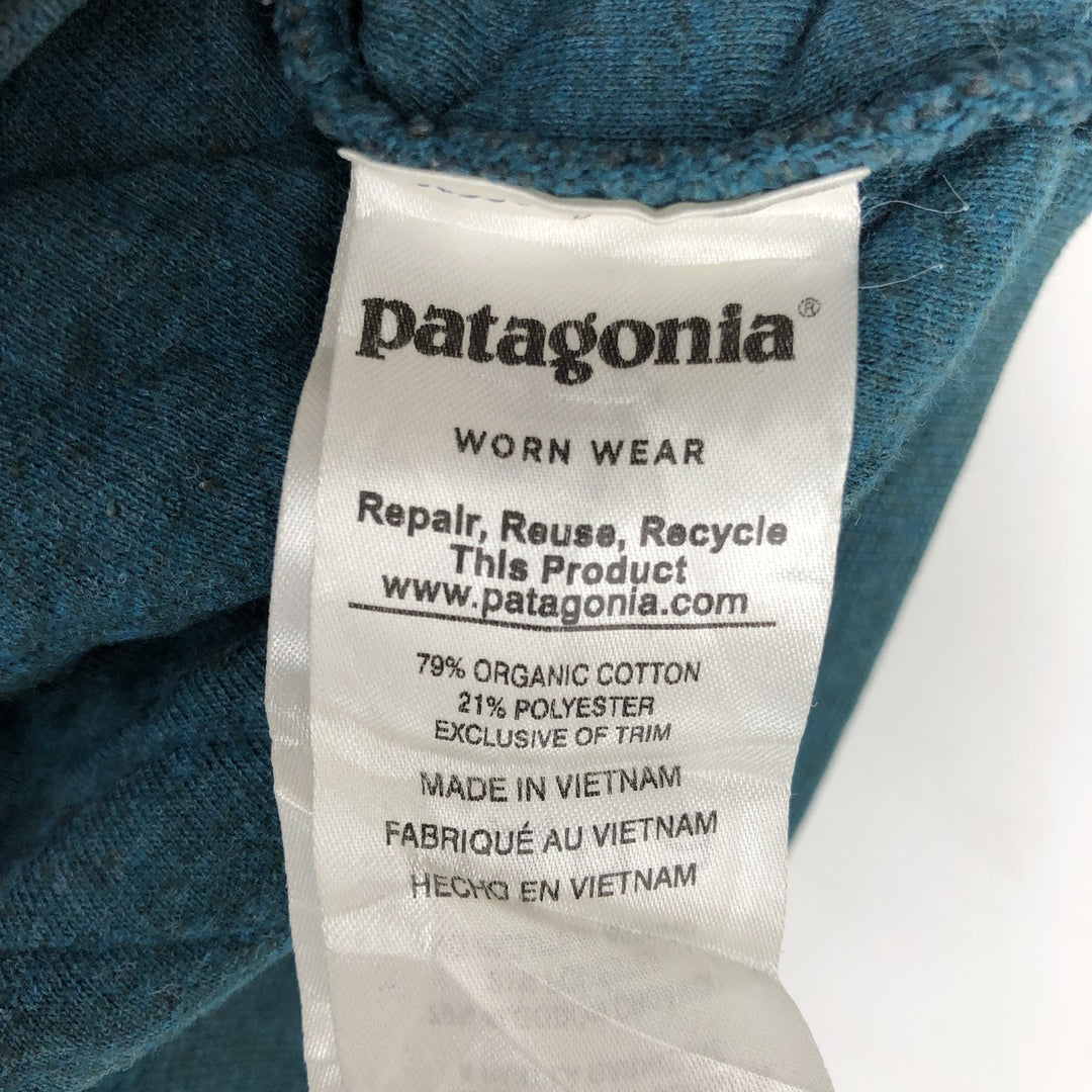 Patagonia Organic Cotton Diamond Quilted Snap-T Sweatshirt 25281FA17 (Women's Size M) cotton turquoise blue Vintage Second Hand