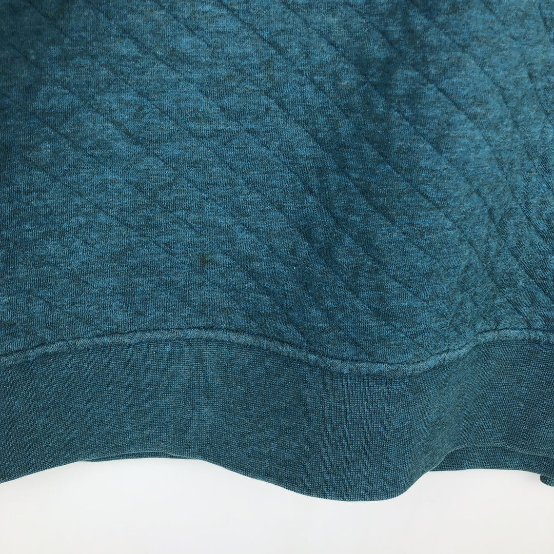 Patagonia Organic Cotton Diamond Quilted Snap-T Sweatshirt 25281FA17 (Women's Size M) cotton turquoise blue Vintage Second Hand