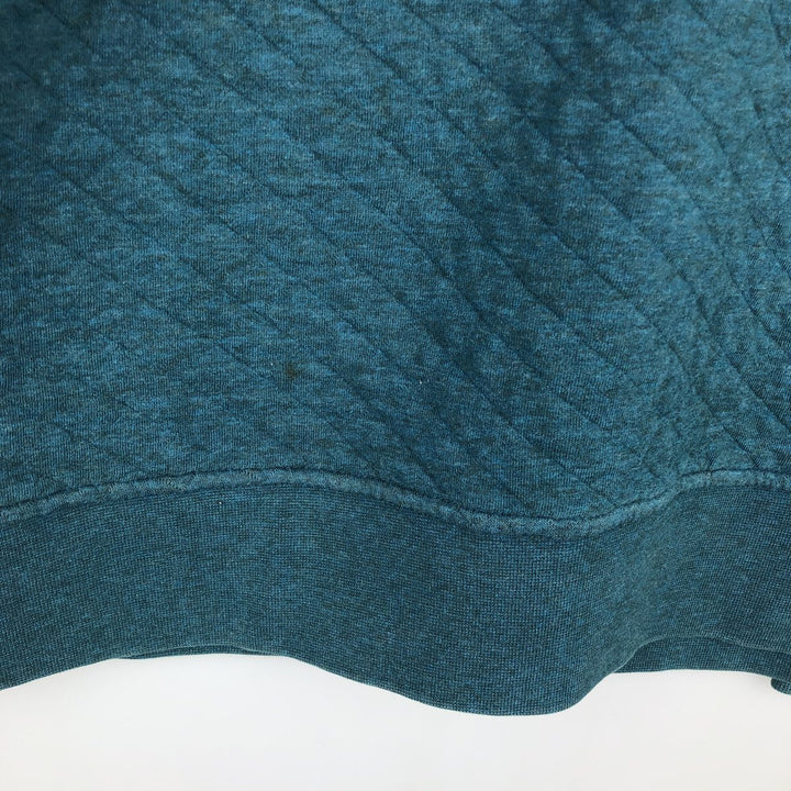 Patagonia Organic Cotton Diamond Quilted Snap-T Sweatshirt 25281FA17 (Women's Size M) cotton turquoise blue Vintage Second Hand