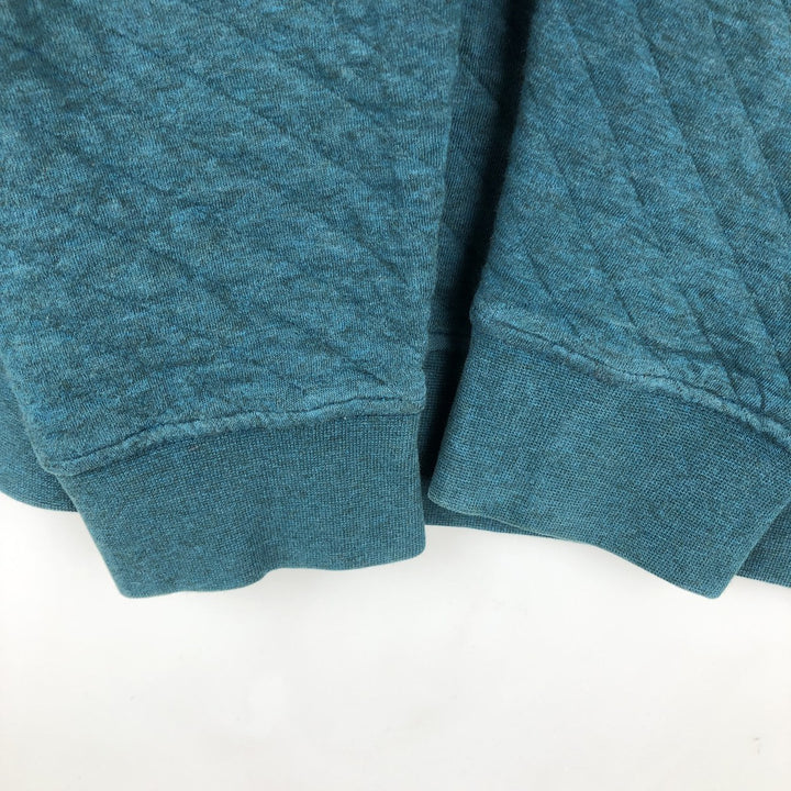 Patagonia Organic Cotton Diamond Quilted Snap-T Sweatshirt 25281FA17 (Women's Size M) cotton turquoise blue Vintage Second Hand