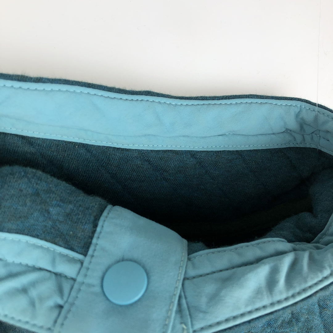 Patagonia Organic Cotton Diamond Quilted Snap-T Sweatshirt 25281FA17 (Women's Size M) cotton turquoise blue Vintage Second Hand