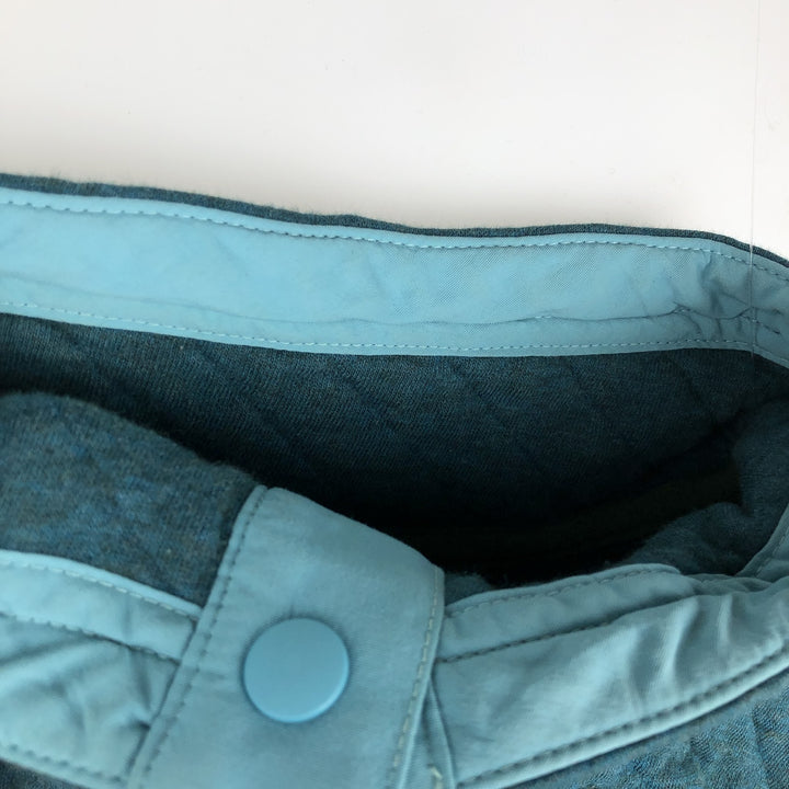 Patagonia Organic Cotton Diamond Quilted Snap-T Sweatshirt 25281FA17 (Women's Size M) cotton turquoise blue Vintage Second Hand