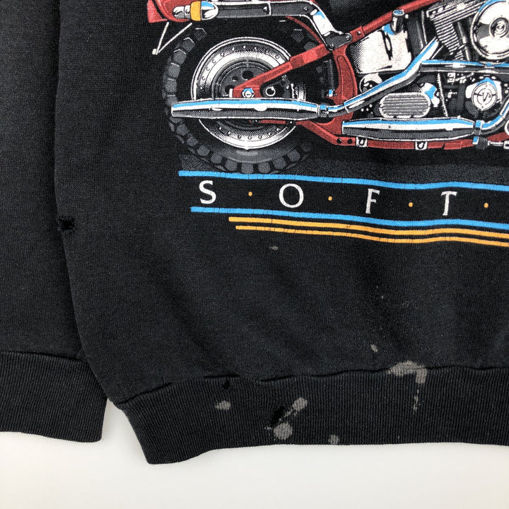 1980'S Harley-Davidson Advertising Sweatshirt, Women's Size L (approx.), Vintage unclear black type Vintage Second Hand