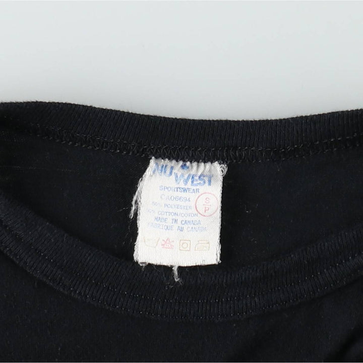 80'S NU WEST JIM MORRISON Jim Morrison 3/4 Sleeve Raglan Band T-Shirt, Made in Canada, Women's Size S (Equivalent), Vintage polyester black type Vintage Second Hand