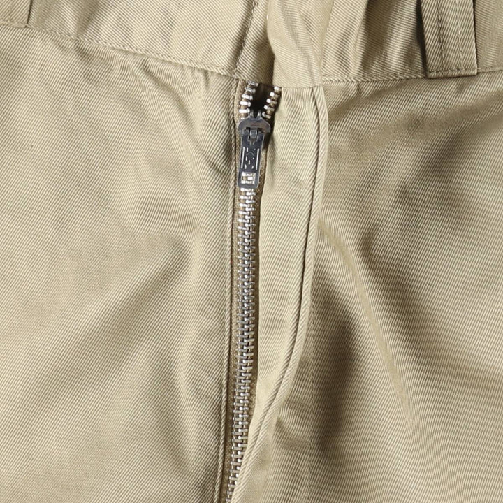 1970'S US Military Issue Pants, Made in USA, Women's Size L (W28 equivalent), Vintage cotton Khaki type beige Vintage Second Hand