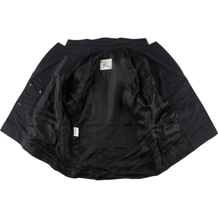 Burberry's double-breasted wool tailored jacket, women's size M (approx.) wool Charcoal Vintage Second Hand