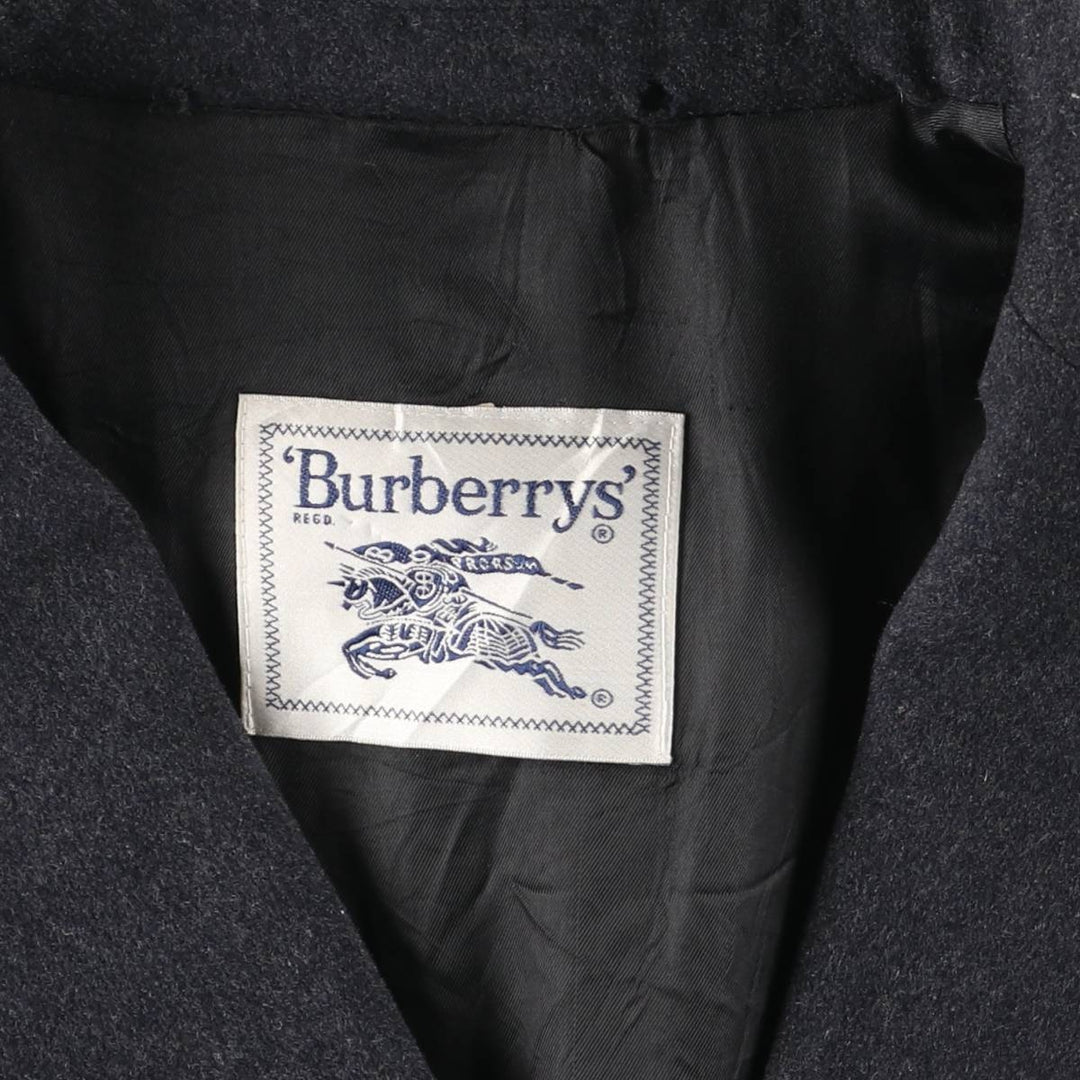 Burberry's double-breasted wool tailored jacket, women's size M (approx.) wool Charcoal Vintage Second Hand
