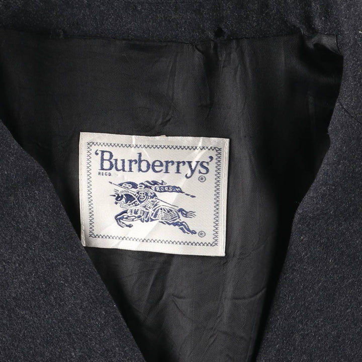Burberry's double-breasted wool tailored jacket, women's size M (approx.) wool Charcoal Vintage Second Hand