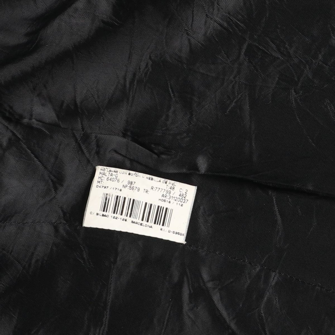 Burberry's double-breasted wool tailored jacket, women's size M (approx.) wool Charcoal Vintage Second Hand