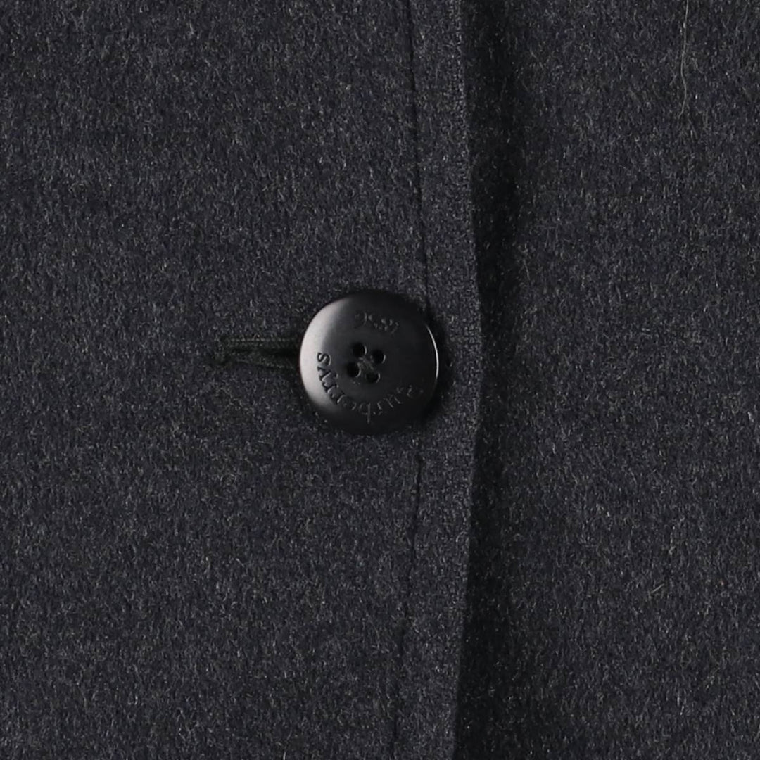 Burberry's double-breasted wool tailored jacket, women's size M (approx.) wool Charcoal Vintage Second Hand