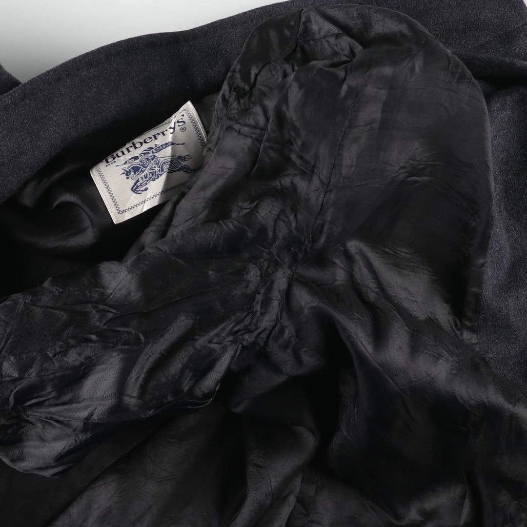 Burberry's double-breasted wool tailored jacket, women's size M (approx.) wool Charcoal Vintage Second Hand