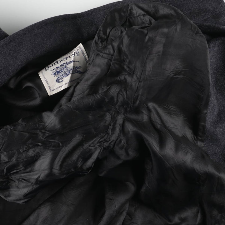 Burberry's double-breasted wool tailored jacket, women's size M (approx.) wool Charcoal Vintage Second Hand