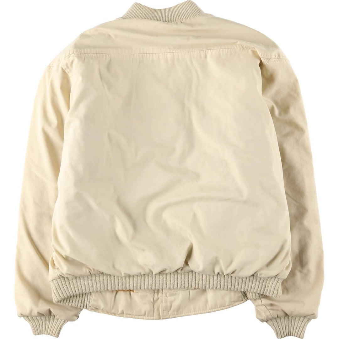 Vintage 70s-80'S Catalina Varsity Padded Derby Jacket with Cup Shoulder Strap, Men's Size XL unclear ivory Vintage Second Hand