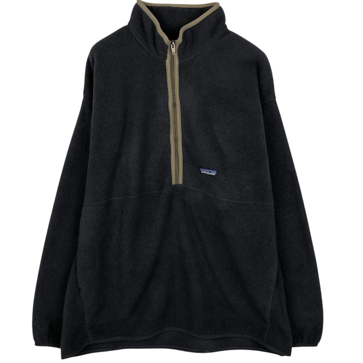2000'S Patagonia SYNCHILLA fleece pullover (25735FA01), men's size XXL equivalent. polyester navy blue type Vintage Second Hand