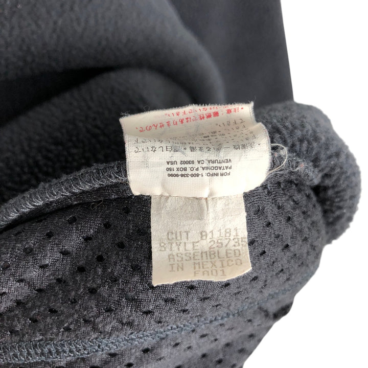 2000'S Patagonia SYNCHILLA fleece pullover (25735FA01), men's size XXL equivalent. polyester navy blue type Vintage Second Hand
