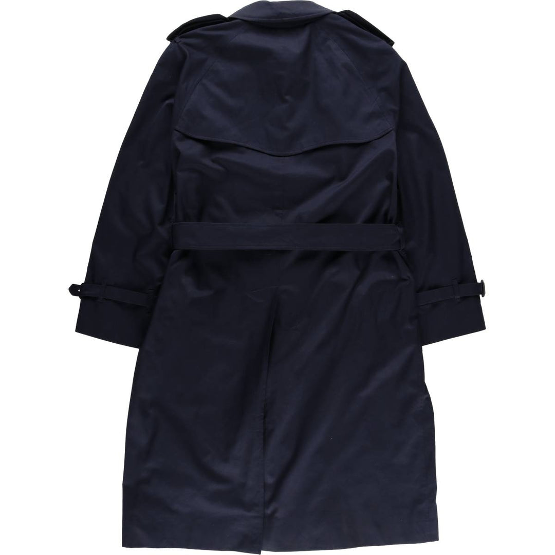 Burberry's single-breasted trench coat, made in England, men's size L (approx.) cotton navy blue type Vintage Second Hand