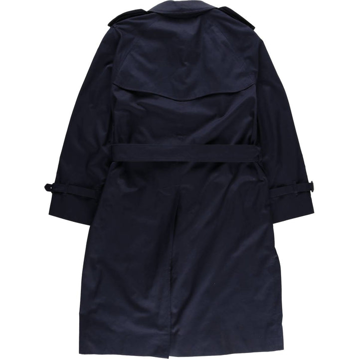 Burberry's single-breasted trench coat, made in England, men's size L (approx.) cotton navy blue type Vintage Second Hand