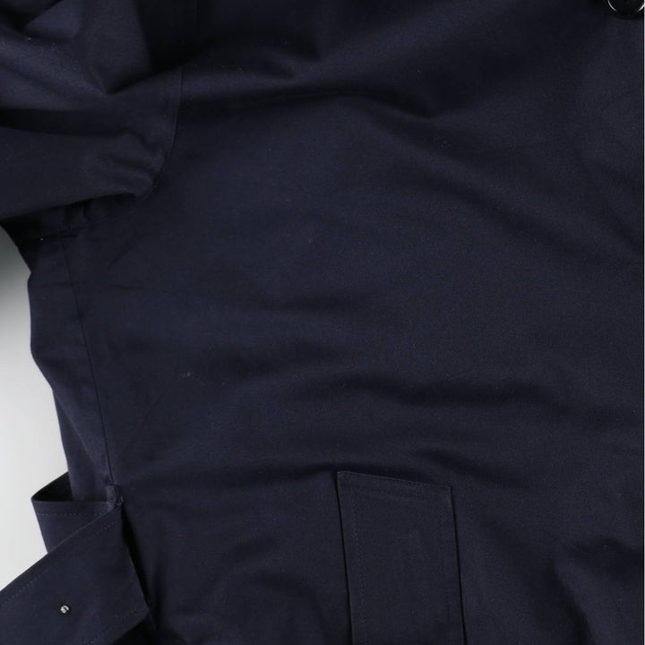 Burberry's single-breasted trench coat, made in England, men's size L (approx.) cotton navy blue type Vintage Second Hand