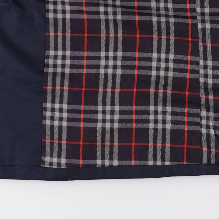Burberry's single-breasted trench coat, made in England, men's size L (approx.) cotton navy blue type Vintage Second Hand