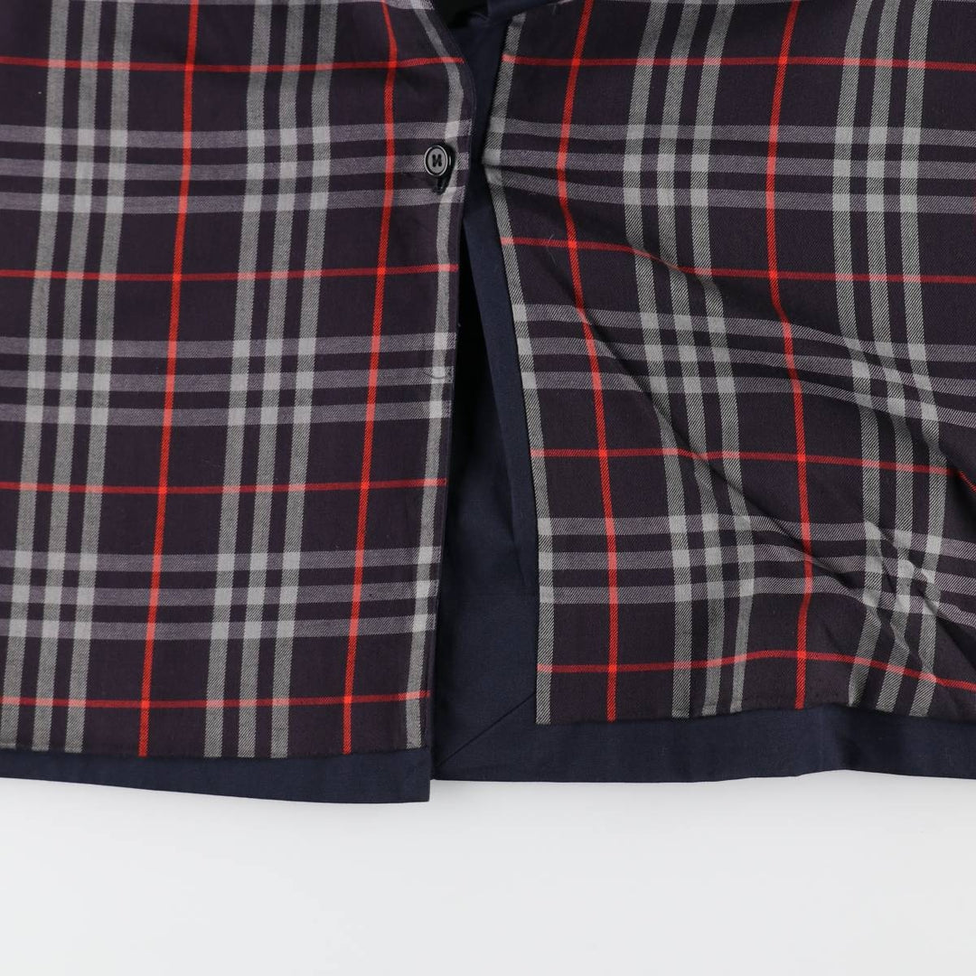 Burberry's single-breasted trench coat, made in England, men's size L (approx.) cotton navy blue type Vintage Second Hand