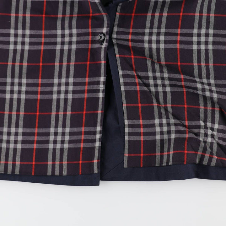 Burberry's single-breasted trench coat, made in England, men's size L (approx.) cotton navy blue type Vintage Second Hand