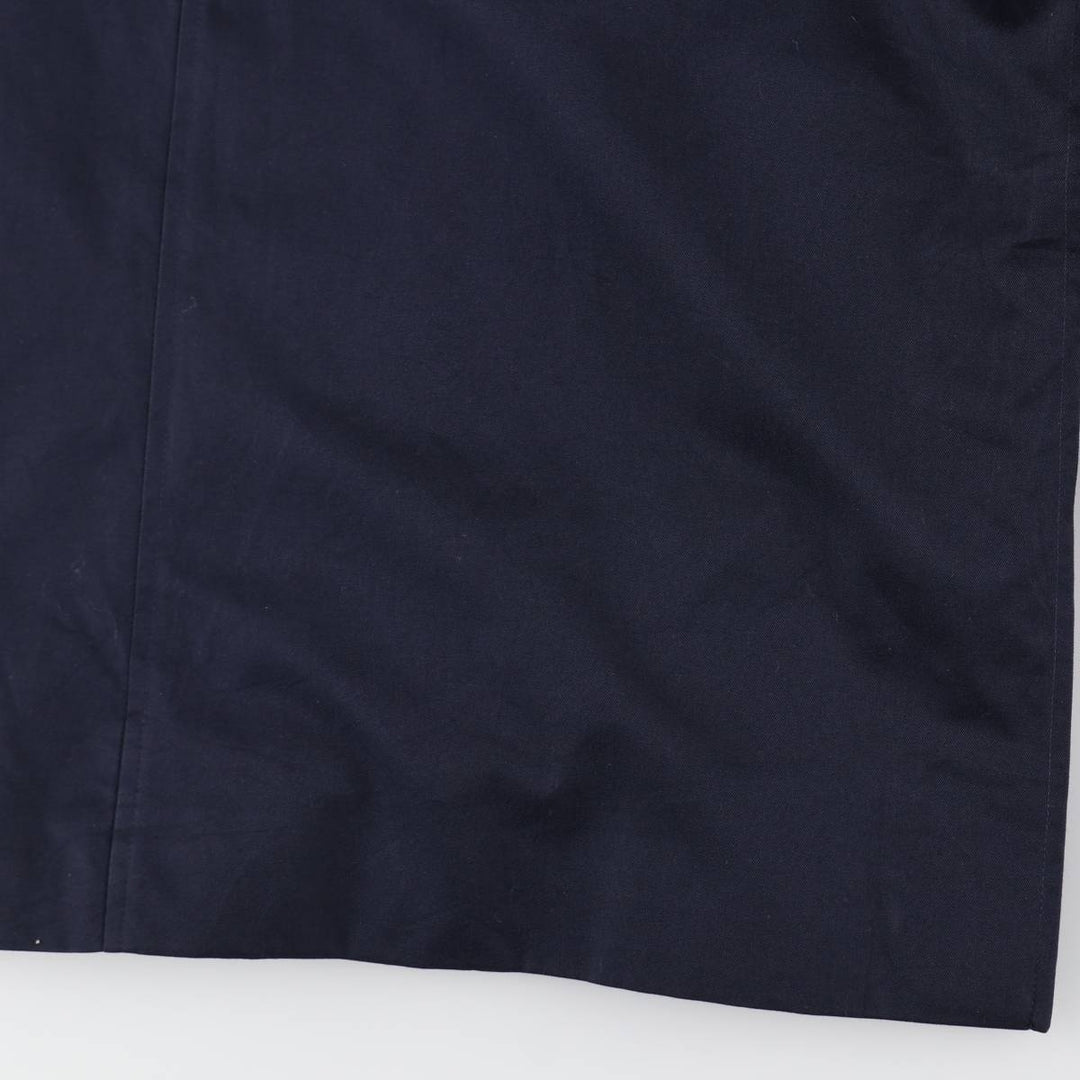 Burberry's single-breasted trench coat, made in England, men's size L (approx.) cotton navy blue type Vintage Second Hand
