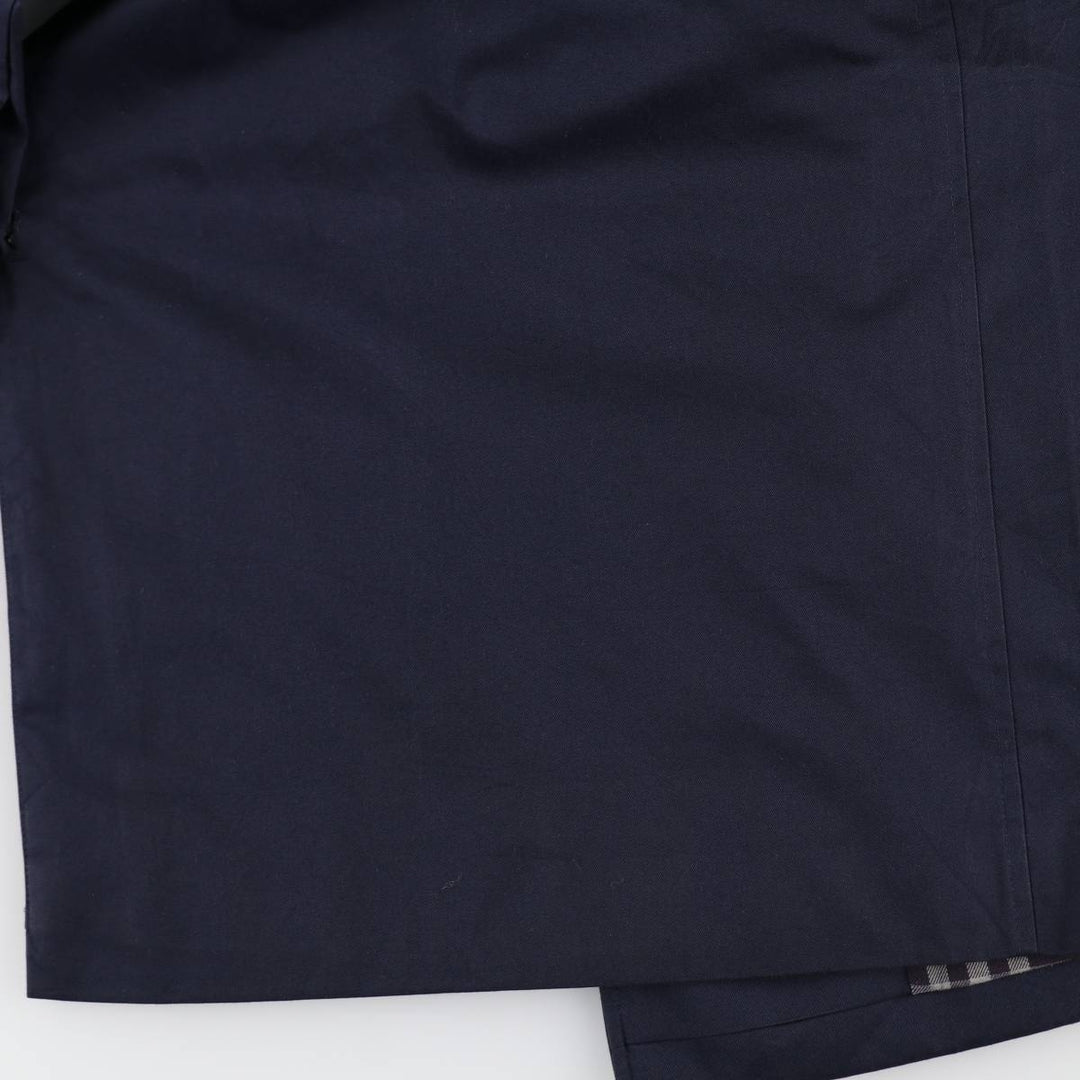 Burberry's single-breasted trench coat, made in England, men's size L (approx.) cotton navy blue type Vintage Second Hand