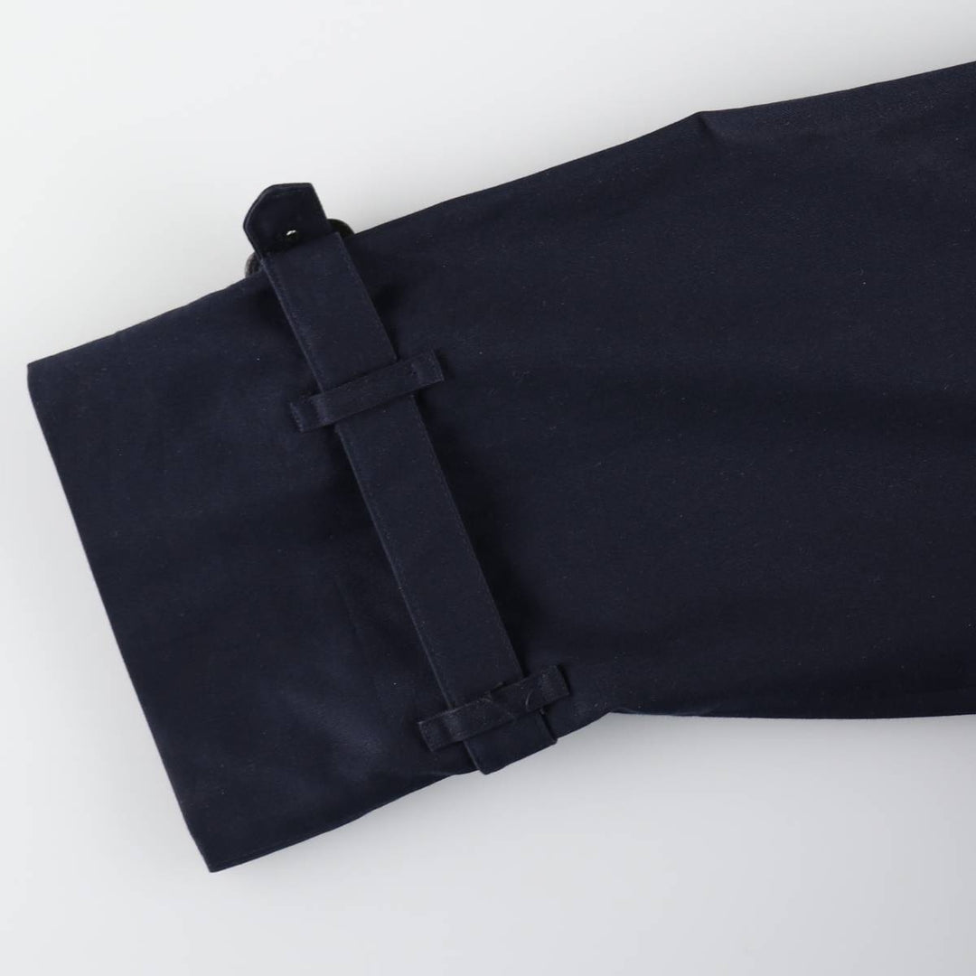 Burberry's single-breasted trench coat, made in England, men's size L (approx.) cotton navy blue type Vintage Second Hand