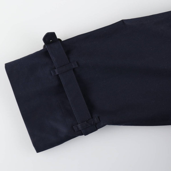 Burberry's single-breasted trench coat, made in England, men's size L (approx.) cotton navy blue type Vintage Second Hand