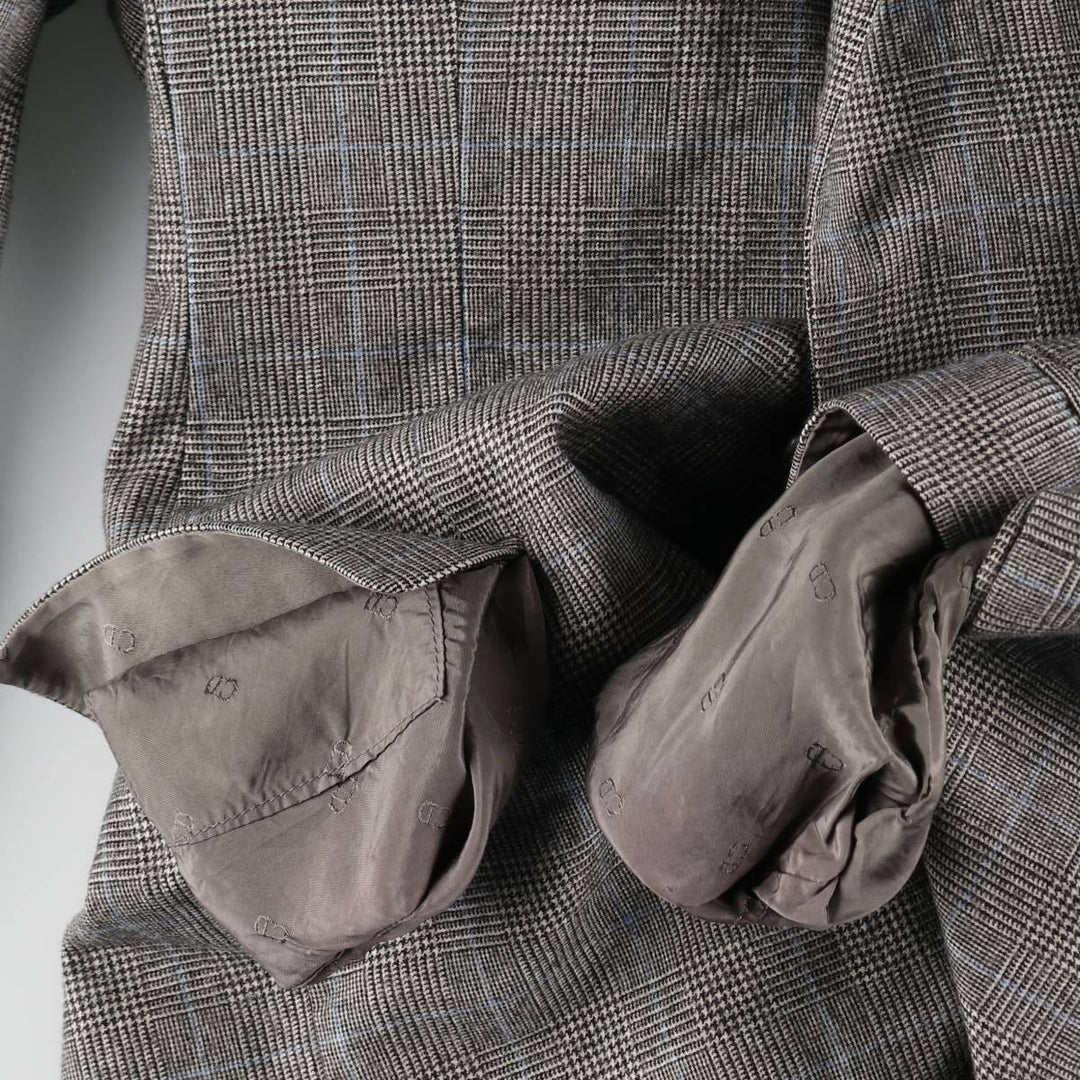 Christian Dior MONSIEUR Check Pattern Wool Tailored Jacket, Men's Size S (approx.) wool gray type Vintage Second Hand