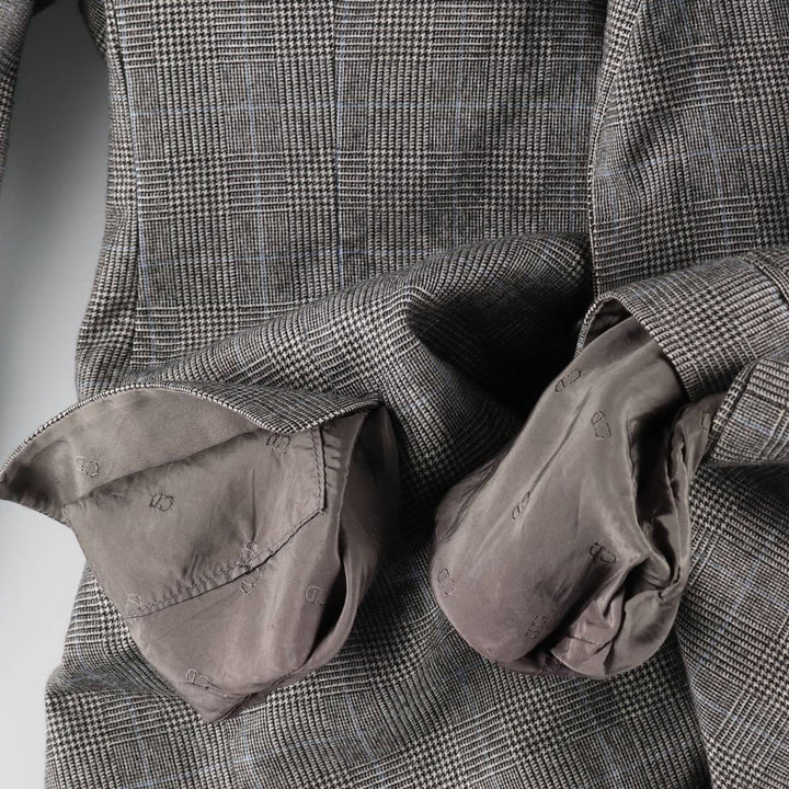 Christian Dior MONSIEUR Check Pattern Wool Tailored Jacket, Men's Size S (approx.) wool gray type Vintage Second Hand