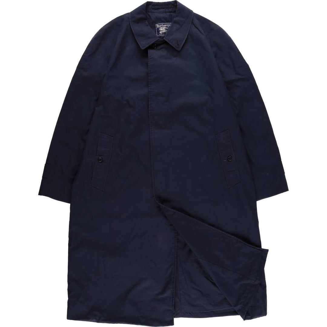 Vintage 1980'S Burberry 100% Cotton Balmacaan Coat, Made in England, Men's Size XL cotton navy blue type Vintage Second Hand