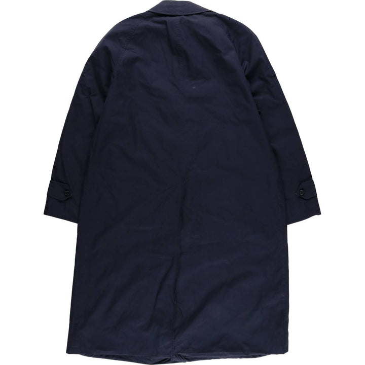 Vintage 1980'S Burberry 100% Cotton Balmacaan Coat, Made in England, Men's Size XL cotton navy blue type Vintage Second Hand