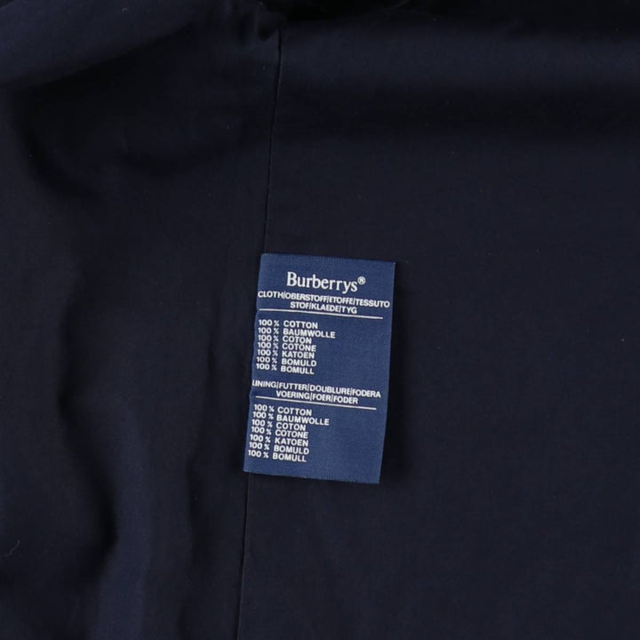 Vintage 1980'S Burberry 100% Cotton Balmacaan Coat, Made in England, Men's Size XL cotton navy blue type Vintage Second Hand
