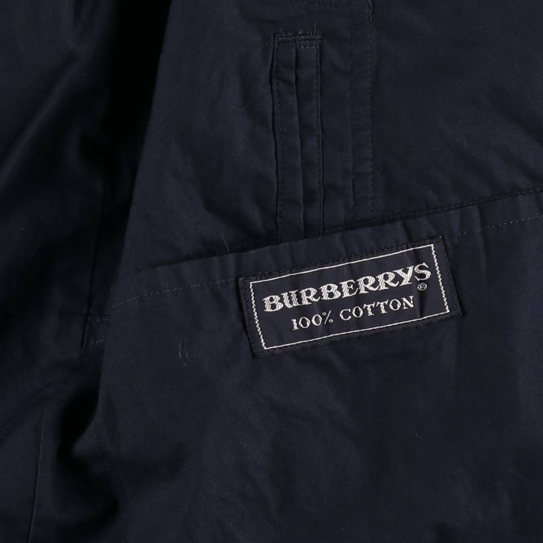 Vintage 1980'S Burberry 100% Cotton Balmacaan Coat, Made in England, Men's Size XL cotton navy blue type Vintage Second Hand