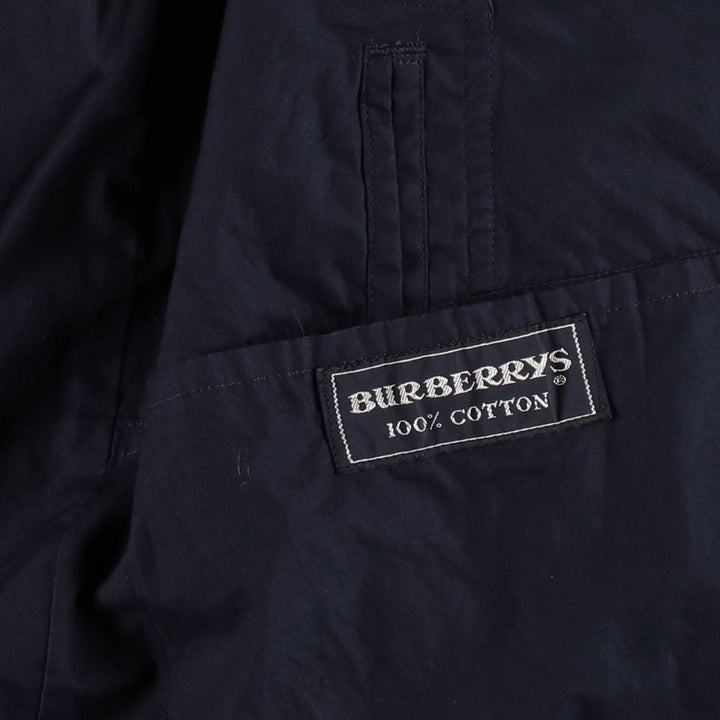 Vintage 1980'S Burberry 100% Cotton Balmacaan Coat, Made in England, Men's Size XL cotton navy blue type Vintage Second Hand